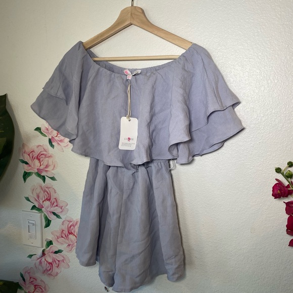 NWT L’atiste by Amy Romper one piece gray women’s size small - Picture 3 of 9